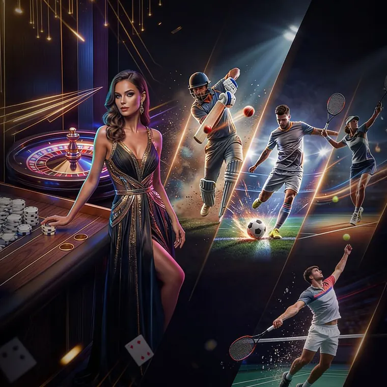 Dynamic top-down view of a Baccarat table at taya01